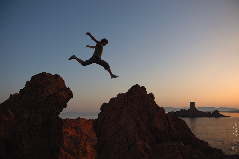 Le grand saut... Foto: Philip Gerber